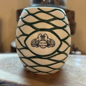 Tequila Patron - bee hive tiki white green ceramic Mug Cup
